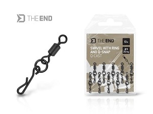 Delphin TheEND Q-Cast forgó karikával és gyorskapoccsal / 10 db - #4/20kg