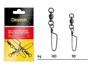 Forgóval ellátott coastlock kapocs / 3 db - 90kg