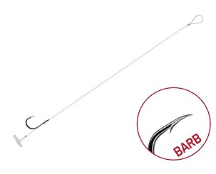Kötött horog Delphin FLR Quickstop / 6db - 8cm/ 0,22mm / BARB #8