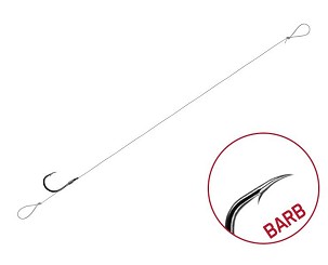Kötött horog Delphin FLR Loop / 6db - 12cm / 0,22mm / BARB #6