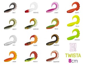 Gumihal Delphin TWISTA UVs / 5db - 8cm/TIGERA