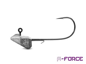 Grub-tartóval ellátott Delphin A-FORCE jigfej / 5 db - 15g-4/0