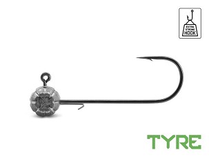Grub-tartóval ellátott Delphin TYRE jigfej / 3 db - 40g-8/0