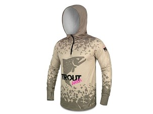 Delphin UV ARMOR 50+ Kapucnis hosszúujjú póló - Trout L