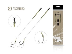 Delphin sCAMO Boilie rig / 2db - 20cm/25lbs/#6