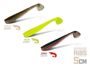 Gumihal Delphin B! StinxRIBS Shrimp / 20db - 5cm / NATUR