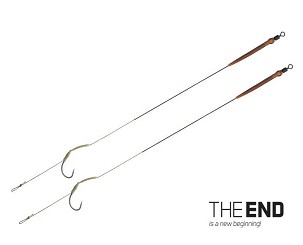 Delphin THE END Skin rig kötött horog / 2db - 20cm/25lbs/#8