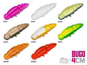 Delphin BUGO Cheese műlárva / 15 db plasztik csali - 4cm / KAKAO
