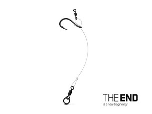 Delphin THE END CHOD Rig kötött horog 4db - 8cm / 0.45mm/#6