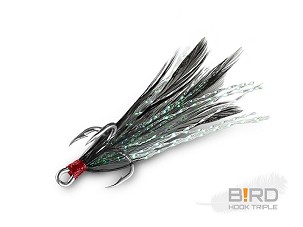 Delphin B!RD Hook TRIPLE / 3db - fekete tollak #10